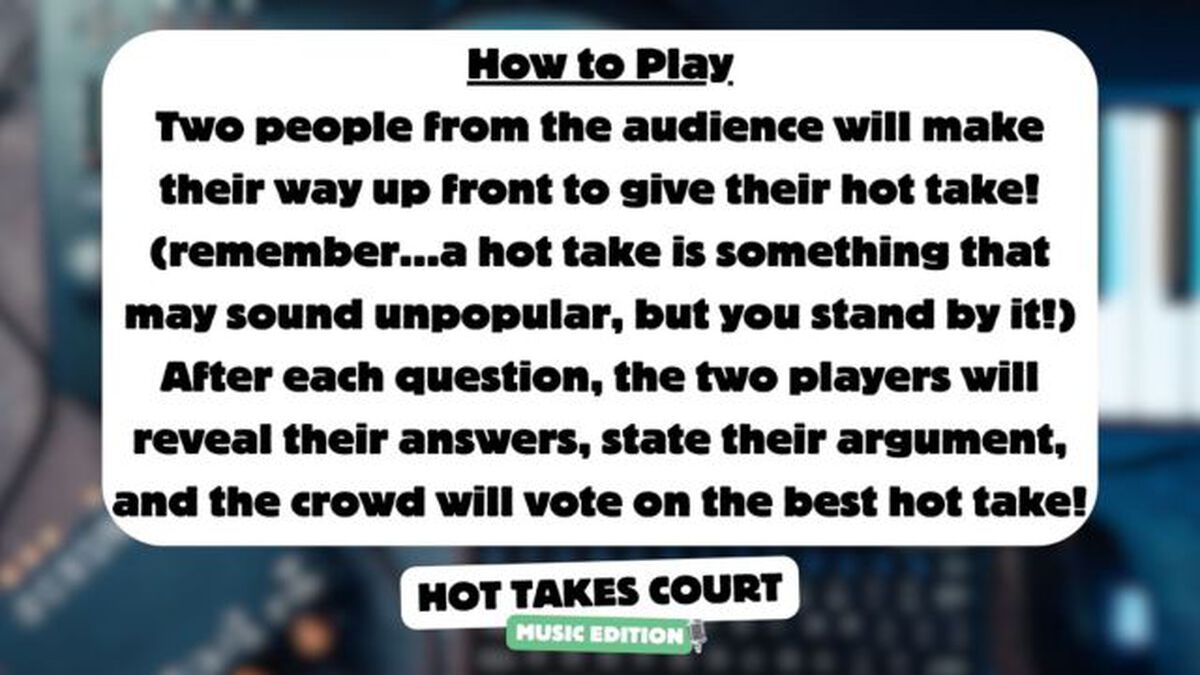 Hot Takes Court: Music Edition image number null